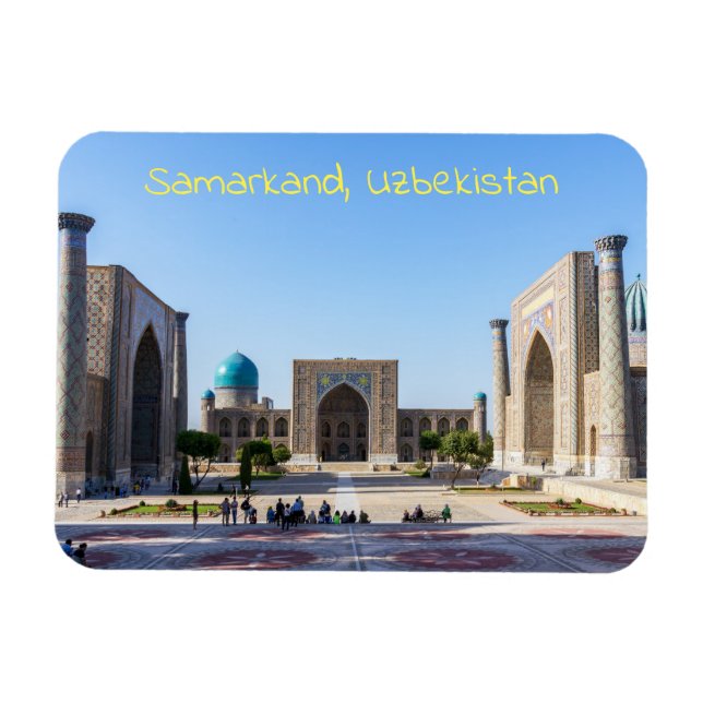 Ímã Praça Registan - Samarkand, Uzbequistão, Ásia (Horizontal)