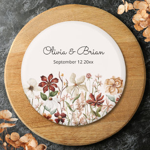 Imã Prado de Flores Silvestres Vintage Personalizado e