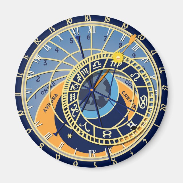 Imã Praga Astrologic Clock (Frente)