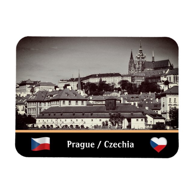 Ímã Praga, Cidade Antiga e Castelo de Praga/Magnet Cze (Horizontal)