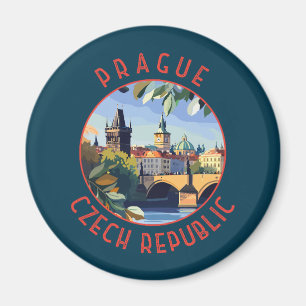 Imã Praga República Checa Círculo Retroalterado