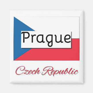 Imã Praga República Checa Flag Magnet
