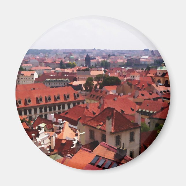 Imã Prague Red Roofs (Frente)
