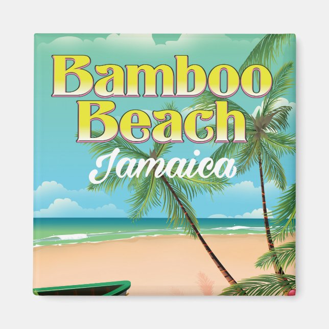 Imã Praia Bamboo Jamaica (Frente)