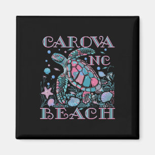 Imã Praia Carova Nc Amante de Tartarugas Colorida Lemb