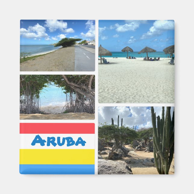 Imã Praia Cênica e Deserto Aruba (Frente)