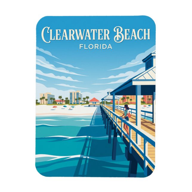 Ímã Praia Clearwater EUA (Vertical)