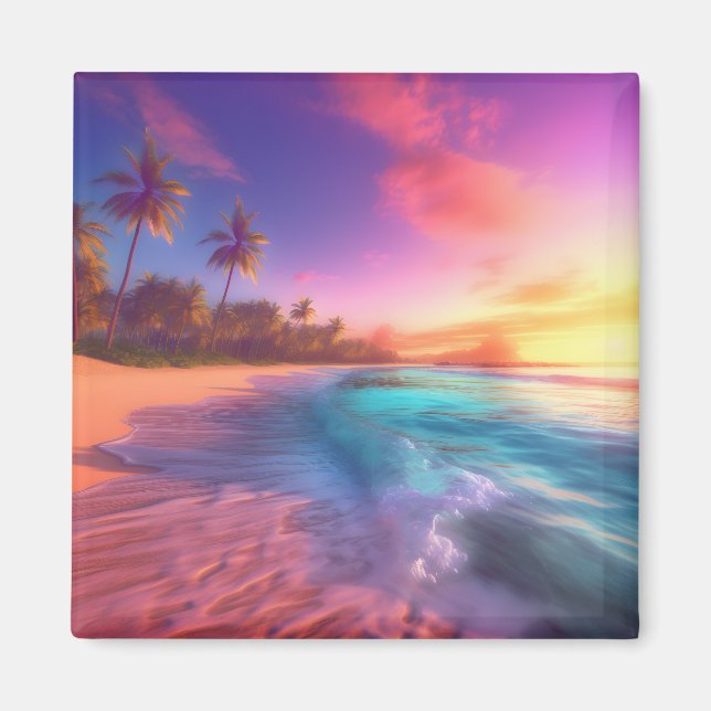 Imã Praia Colorida de Dreamy (Frente)
