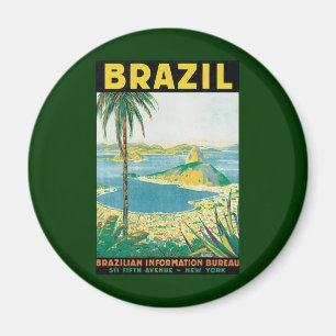 Imã Praia Costeira do Brasil Viagens vintage do Rio de