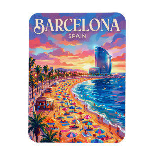 Ímã Praia da Barceloneta Espanha