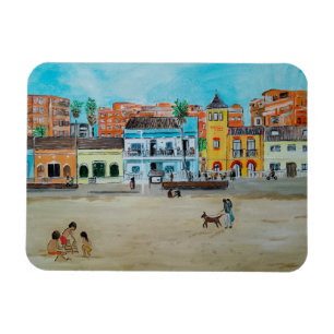 Ímã Praia da Malvarrosa Pintura por Alfred Fox