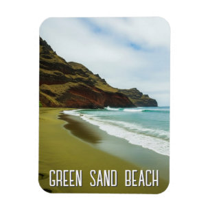 Ímã Praia de Areia Verde Viagem no Havaí