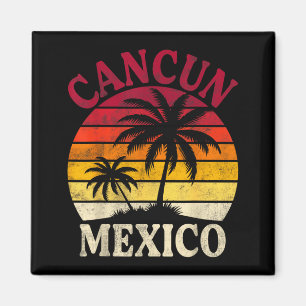 Imã Praia de Cancun México Vibrações de Verão Palmeira