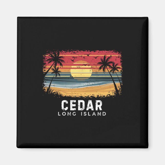 Imã Praia de Cedar Beach Long Island de Prancha de Sur (Frente)