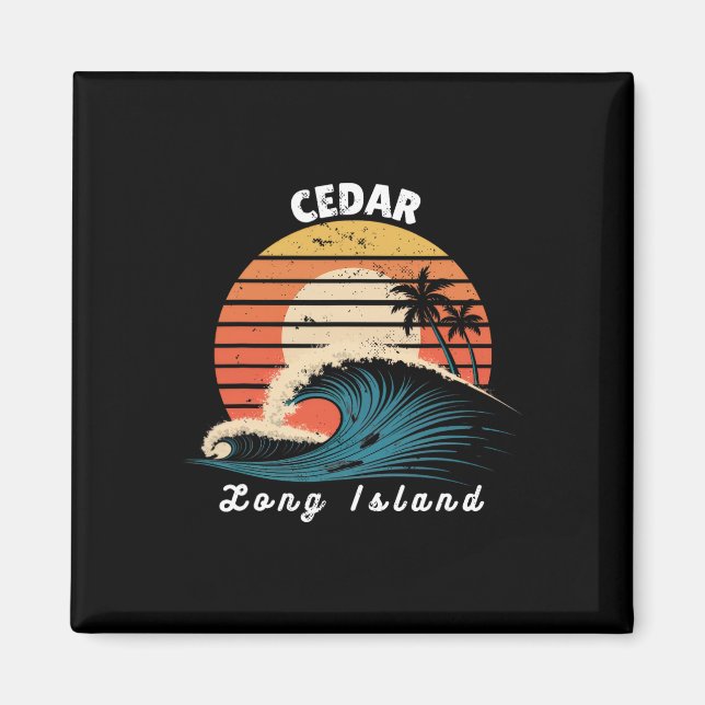 Imã Praia de Cedar Long Island Mulheres Homens Surfand (Frente)