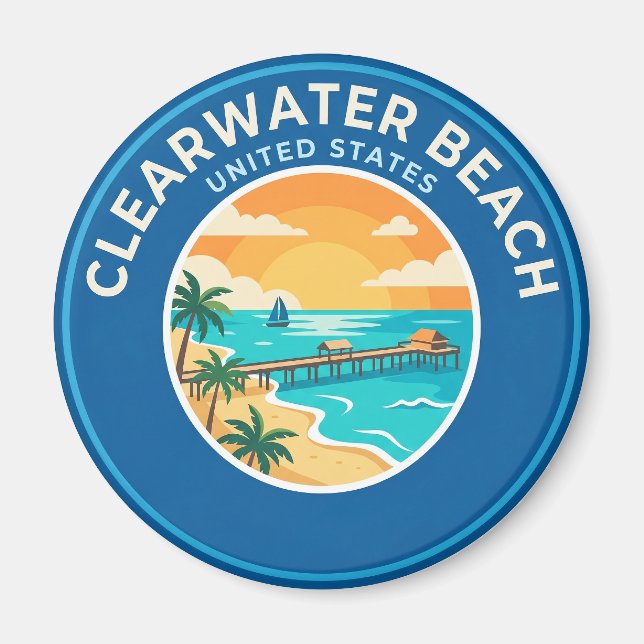 Imã Praia de Clearwater, Flórida Flórida (Frente)