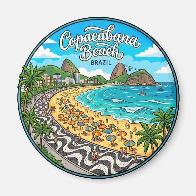 Imã Praia de Copacabana Brasil (Frente)