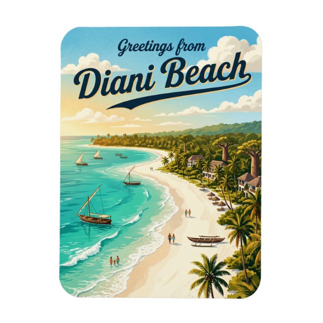 Ímã Praia de Diani no Quênia (Vertical)