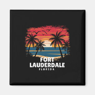 Imã Praia de Fort Lauderdale Flórida Surfista Palmeira