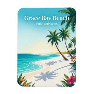 Ímã Praia de Grace Bay Turks e Caicos