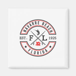 Imã Praia de Navarre Flórida Fl Retro Surfista Frente