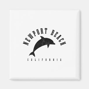 Imã Praia de Newport Califórnia Ca Golfinho Vintage Fé