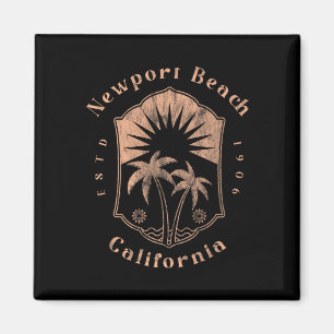 Imã Praia de Newport Califórnia Retro Surfista Praia V