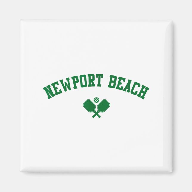 Imã praia de newport pickleball verde  (Frente)