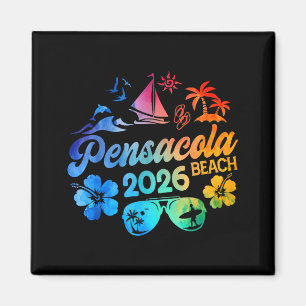 Imã Praia de Pensacola Flórida 2026 Férias Tie Dye Ver