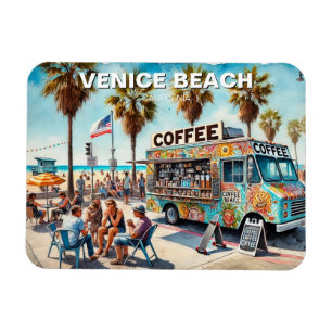 Ímã Praia de Venice de Caminhão de Café