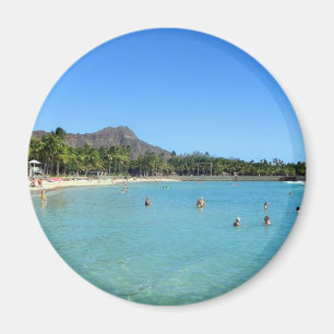 Imã Praia de Waikiki e cratera principal do diamante,