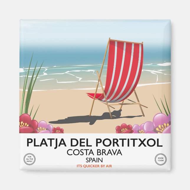 Imã Praia do Portitxol, Costa Brava, Espanha (Frente)