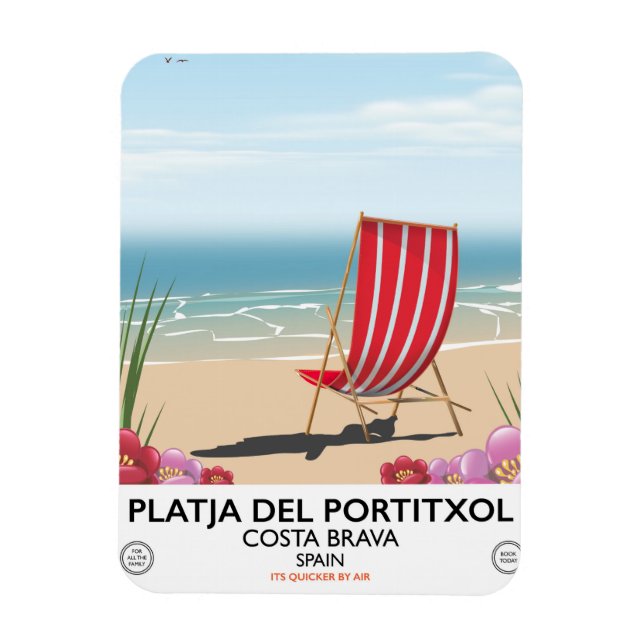 Ímã Praia do Portitxol, Costa Brava, Espanha (Vertical)
