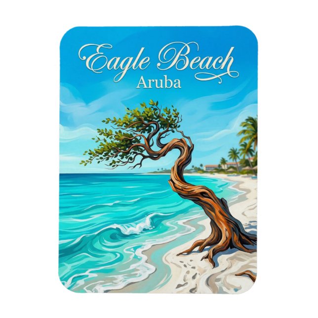 Ímã Praia Eagle Aruba (Vertical)