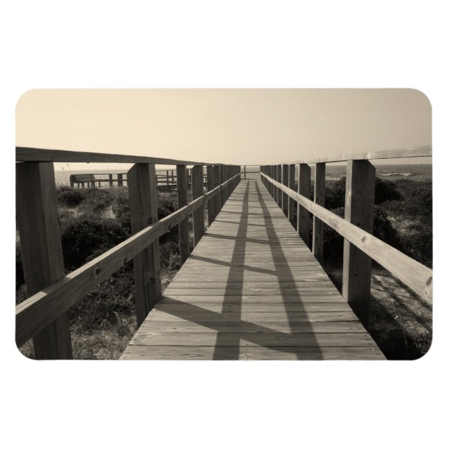 Ímã Praia em Sepia (Horizontal)