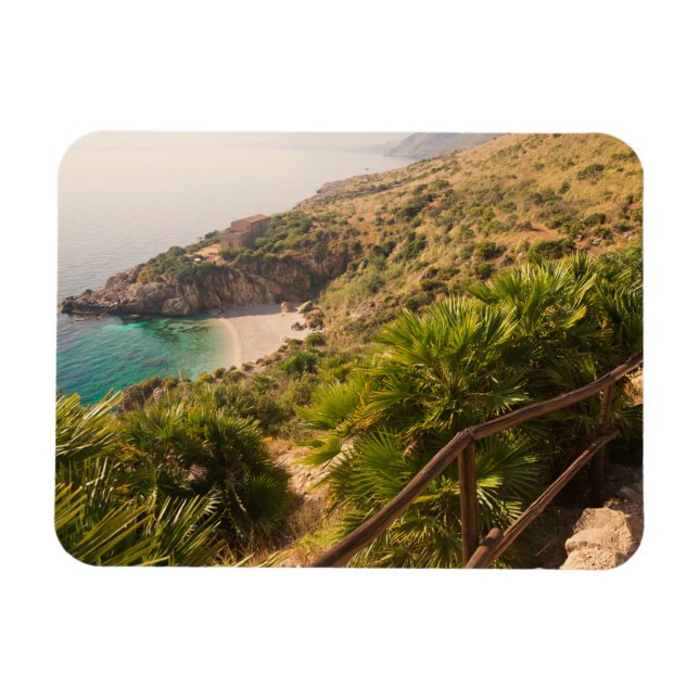 Ímã praia isolada em Lo Zingaro, Sicília (Horizontal)