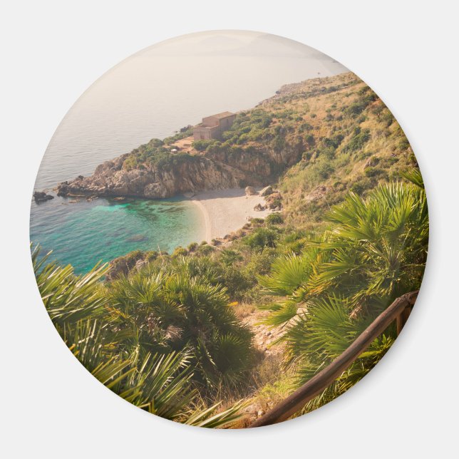 Imã praia isolada em Lo Zingaro, Sicília (Frente)