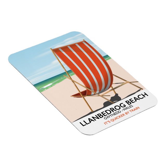 Ímã Praia Llanbedrog, Gwynedd cartaz à beira-mar do Pa (Lado Direito)