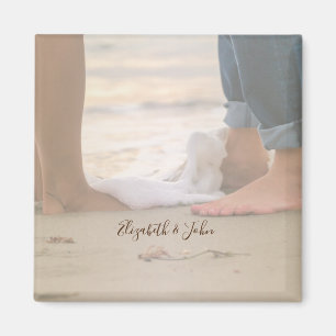 Imã Praia,Pés,Ondas -Personalizado