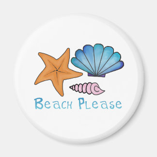 Imã Praia por favor com conchas