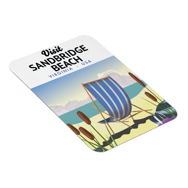 Ímã Praia Sandbridge Virgínia EUA, (Lado Direito)
