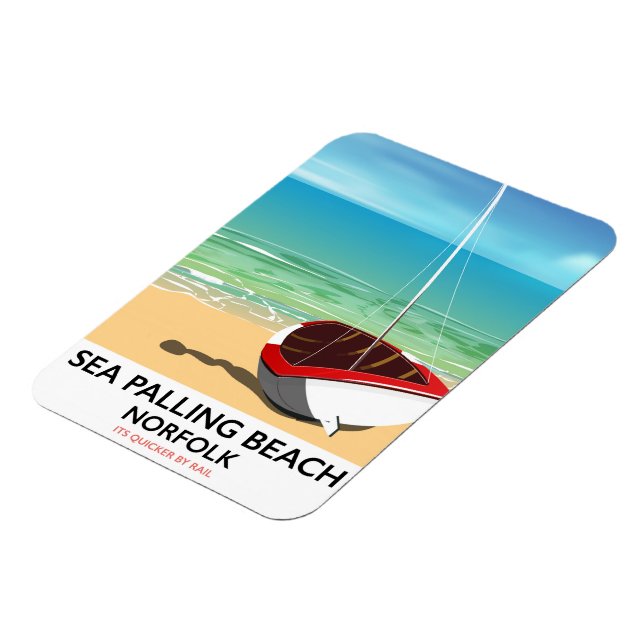 Ímã Praia Sea Palling Beach Norfolk poster (Left Side)