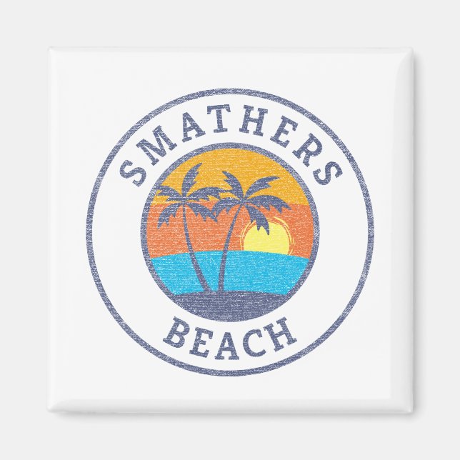 Imã Praia Smathers, Key West Estilo Clássico Desbotado (Frente)