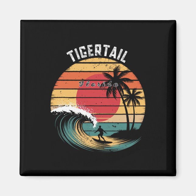 Imã Praia Tigertail Florida Praia Surfe (Frente)