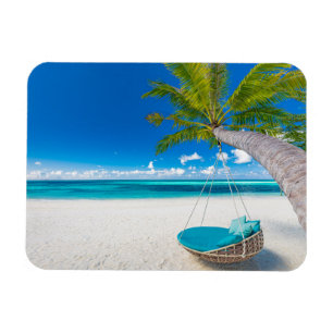 Ímã Praias Tropicais Planície tropical Swing em prai