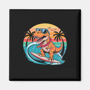 Imã Prancha de Surf de Dinossauro Engraçado Praia Verã