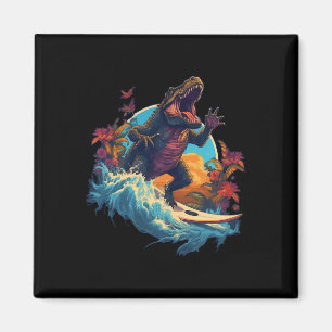 Imã Prancha de Surf de Dinossauro Praia Surf Surfe Din