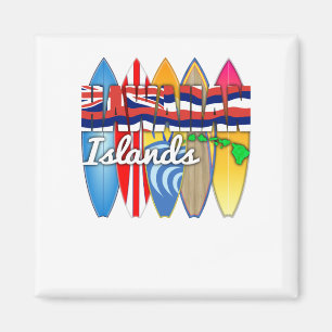 Imã Pranchas de Surf Bandeira do Havaí