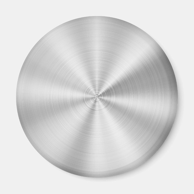 Imã Prata brilhante Metálica Elegante Faux (Frente)