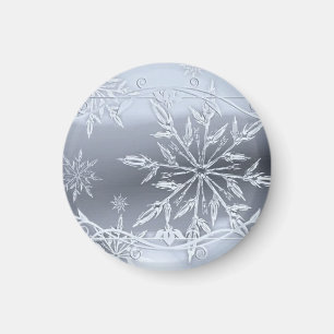 Imã Prata de Natal Perfeito Maravilhosa SNowflake